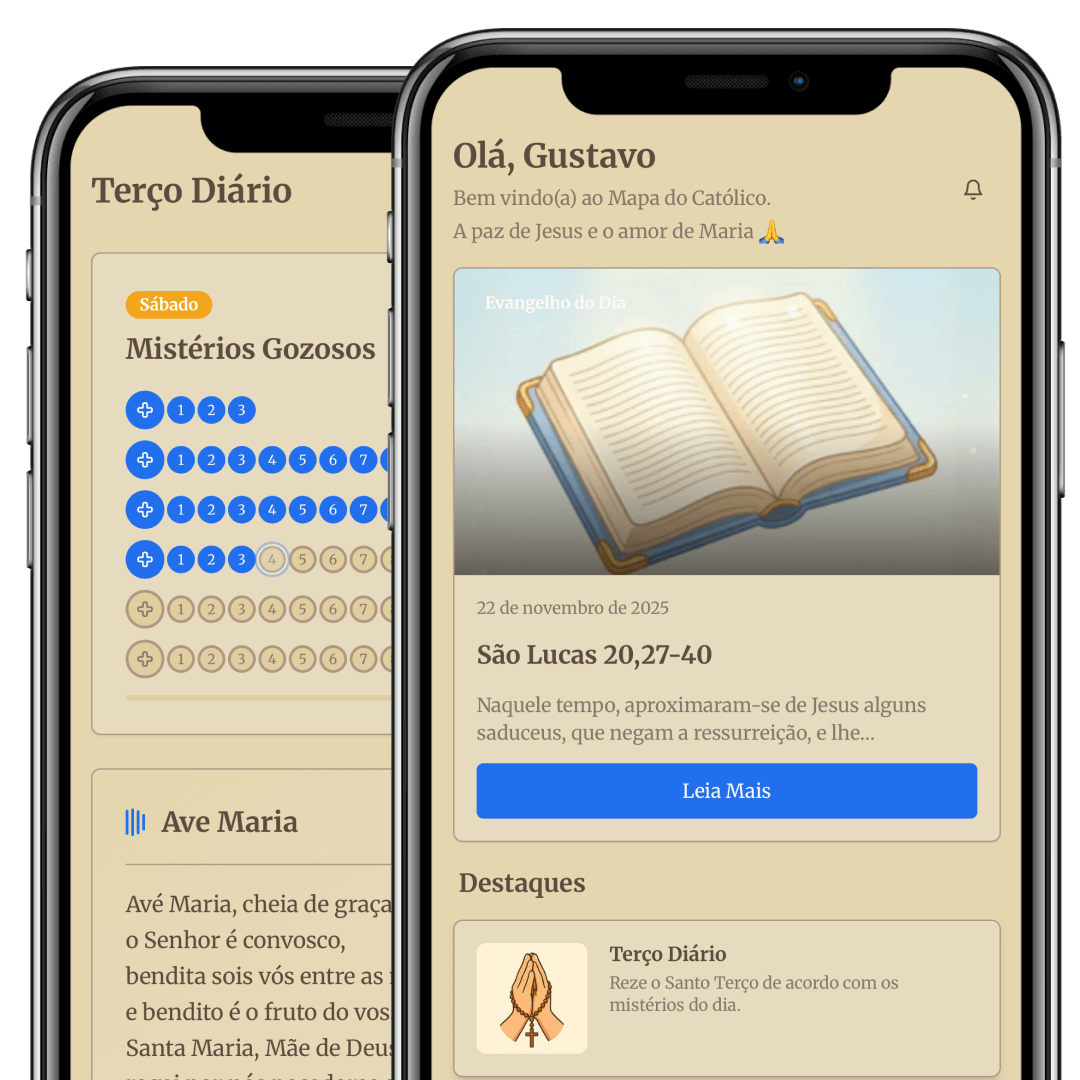 App Mapa do Católico em smartphones